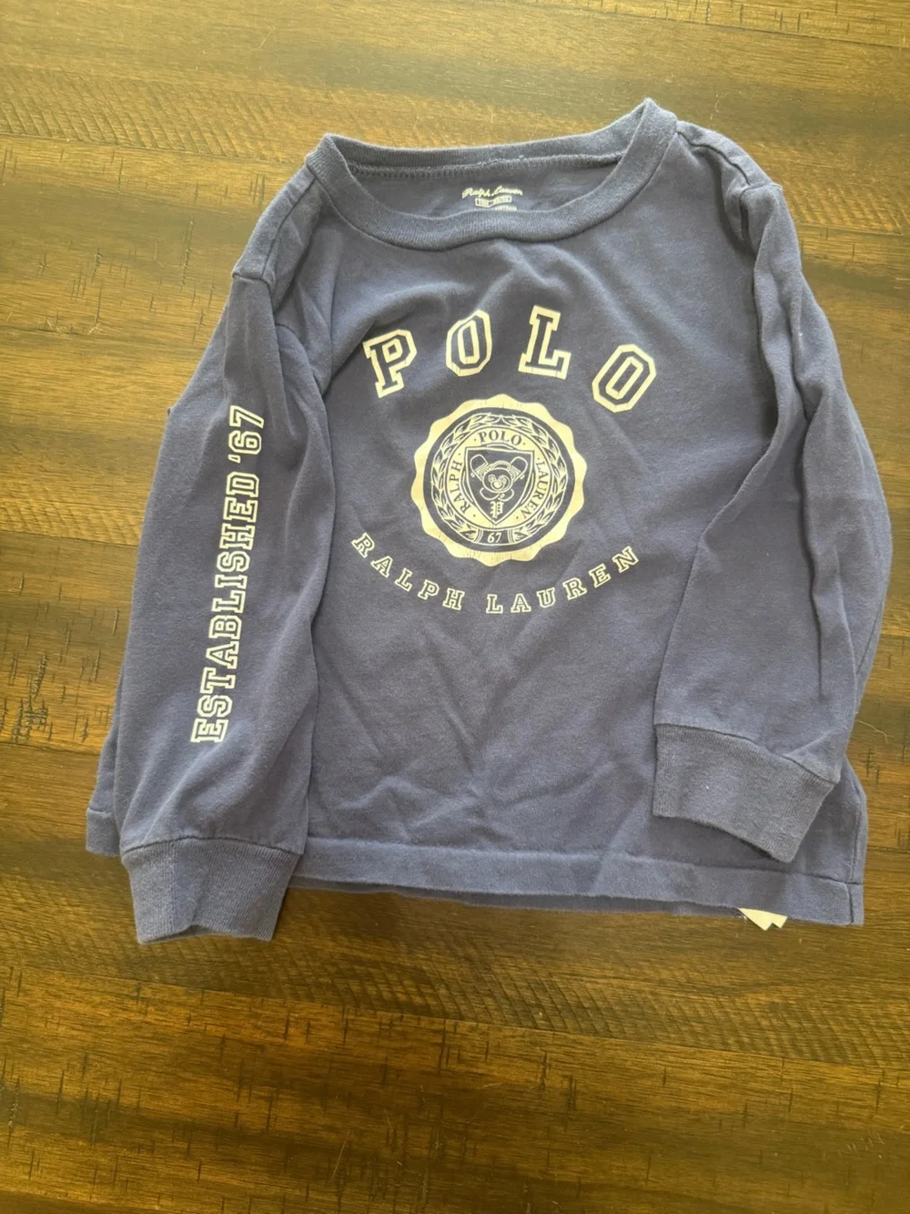 Polo by Ralph Lauren Navy Long-Sleeve Kids Tee